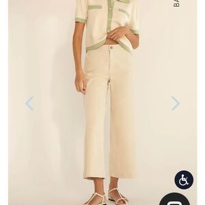 Oak & Fort cropped twill pant